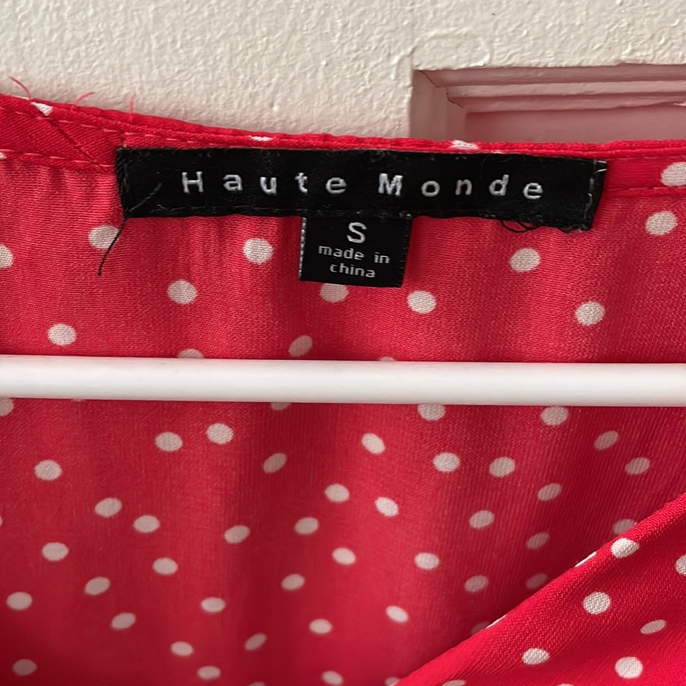 Red polka dot crop top - Picture 2 of 2